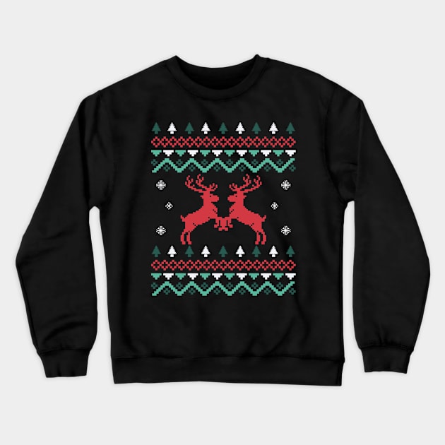 christmas pattern, ugly christmas sweater pattern Crewneck Sweatshirt by the christmas shop